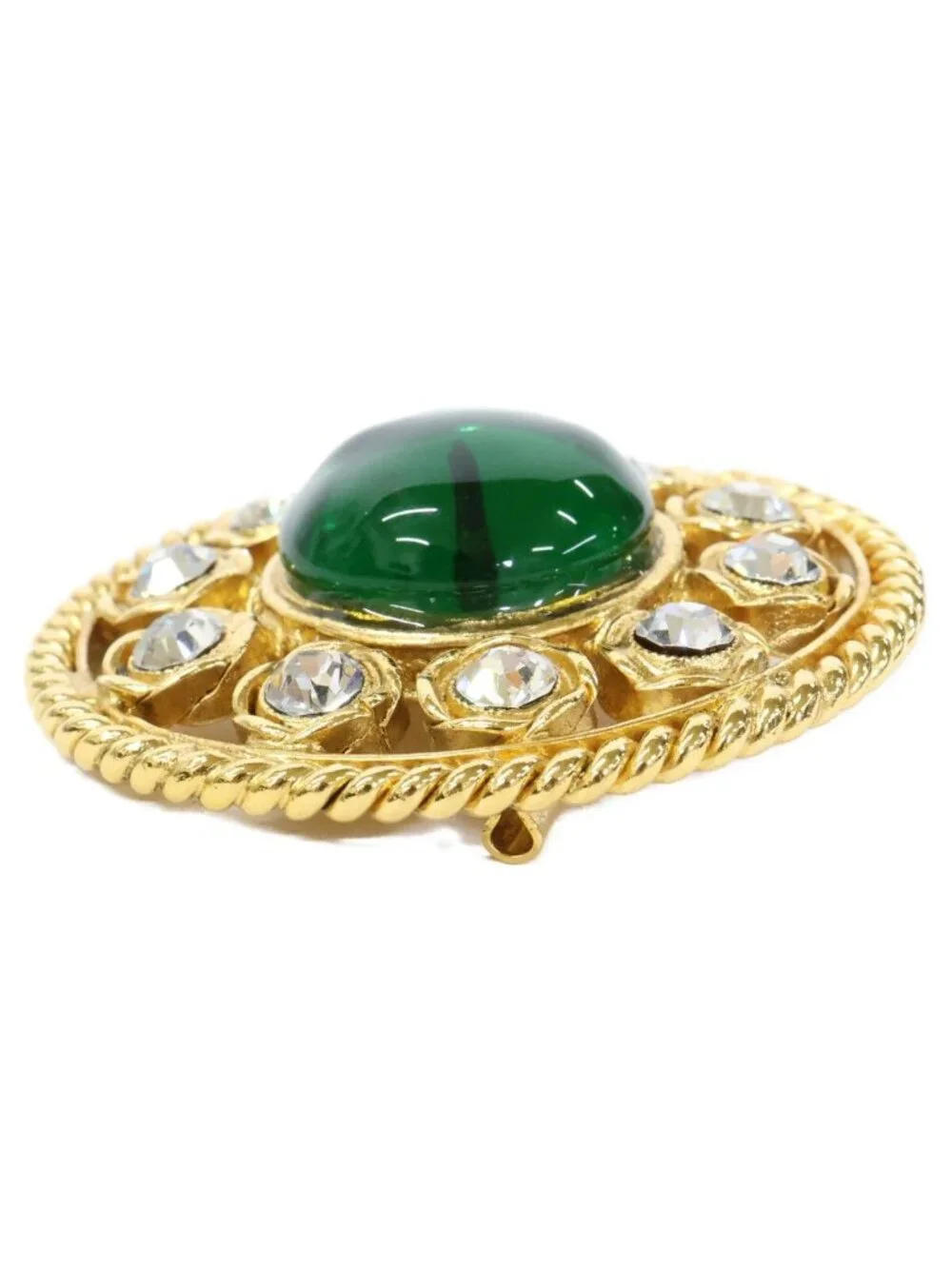 Chanel 2 5 Gripoix Circle Brooch
